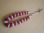 KONDA HALSKETTING NEPAL - 66 cm - 235 gr - Zilver, rood
