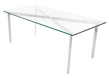 Salontafel Barcelona Pavillion 120cm transparant, Verzenden