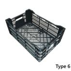 Kunststof krat 600x400x240mm zwart geperforeerd gebruikt, Ophalen of Verzenden