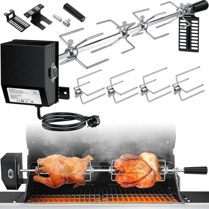KESSER® RVS Rotisserie - 107cm -  Elektrische draaispit - Zw, Huis en Inrichting, Woonaccessoires | Overige, Verzenden