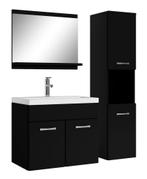 Badkamermeubel Set Montreal 60 x 35 cm Mat zwart Badmeubel, Huis en Inrichting, Badkamer | Badkamermeubels, Verzenden, Nieuw