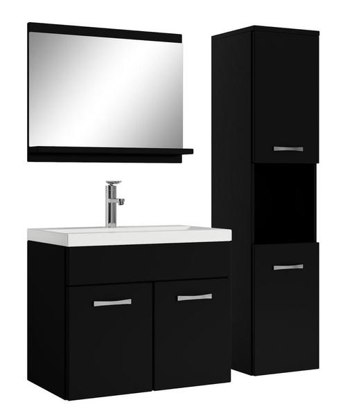 Badkamermeubel Set Montreal 60 x 35 cm Mat zwart Badmeubel, Huis en Inrichting, Badkamer | Badkamermeubels, Nieuw, Verzenden