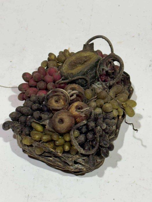 sculptuur, Cesto di Frutta Presepe Napoletano inizio 900 - 6, Antiek en Kunst, Kunst | Niet-Westerse kunst