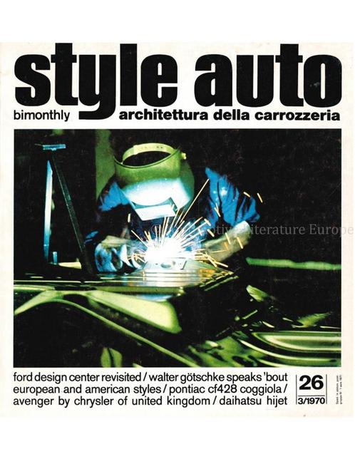 1970 STYLE AUTO 26 (ARCHITETTURA DELLA CARROZZERIA), Livres, Autos | Livres