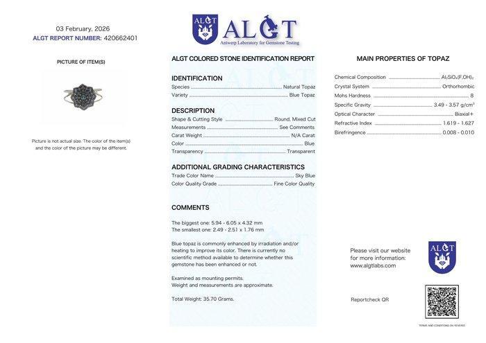 Zonder minimumprijs - Armband Zilver - Gemengde edelstenen -, Handtassen en Accessoires, Antieke sieraden