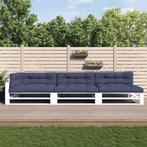 vidaXL Palletkussens 7 st stof marineblauw, Huis en Inrichting, Woonaccessoires | Kussens, Verzenden, Nieuw