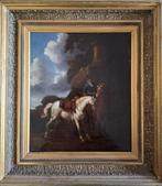 Nederlandse school (XVIII) - twee mannen met paard, Antiquités & Art