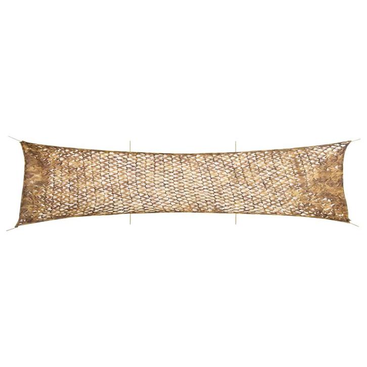 vidaXL Camouflagenet met opbergzak 613x138 cm zandkleurig, Sport en Fitness, Schietsport-accessoires, Nieuw, Verzenden