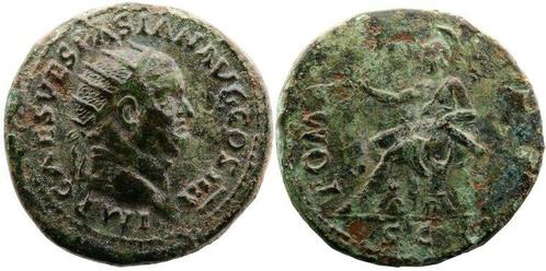 Ad 69-79 n Chr Vespasian ad 69-79 Æ Dupondius 28mm, 13 07.., Timbres & Monnaies, Monnaies & Billets de banque | Collections, Envoi