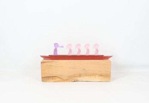 Rachel Daeng Ngalle (XX) - Boot met figuren, Antiek en Kunst, Kunst | Schilderijen | Modern