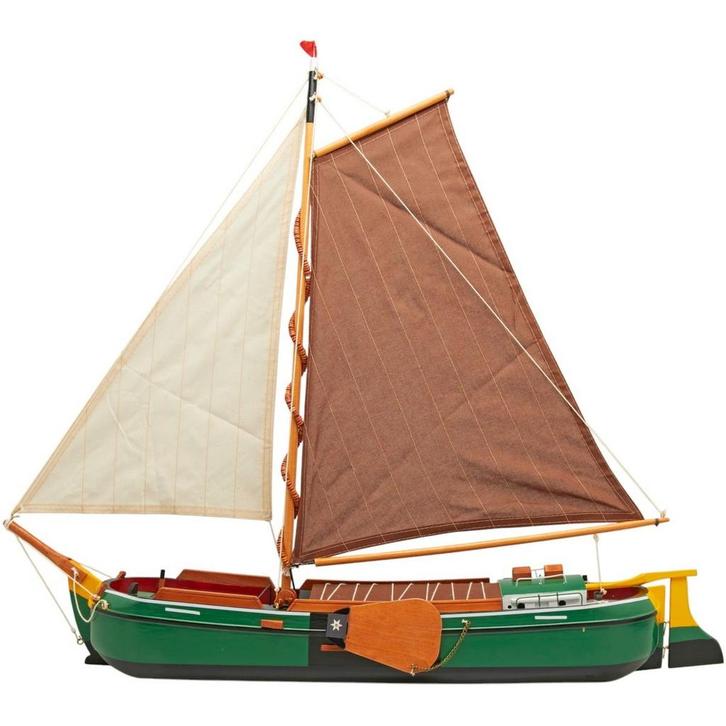 Skutsje Model 74cm Groen, Hobby en Vrije tijd, Modelbouw | Boten en Schepen, Nieuw, Ophalen of Verzenden