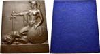 Bronze-plakette um 1918 Kunstmedaille, Timbres & Monnaies, Pièces & Médailles, Verzenden