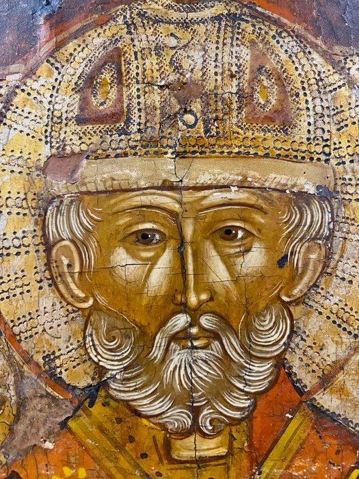 Icoon - Nikolaas de Wonderdoener - Hout, Antiek en Kunst, Kunst | Niet-Westerse kunst