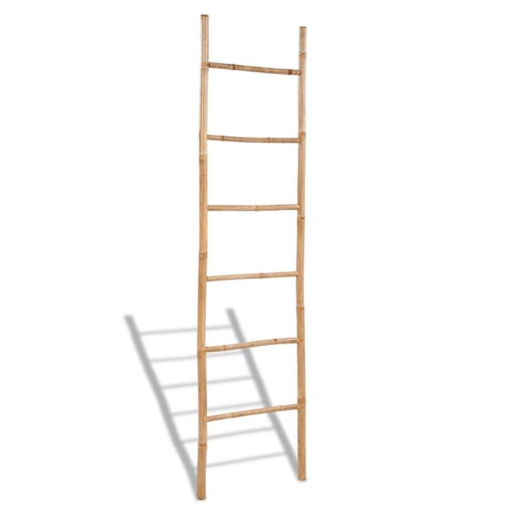 vidaXL Handdoekenladder met 6 sporten bamboe, Huis en Inrichting, Badkamer | Badtextiel en Accessoires, Nieuw, Verzenden