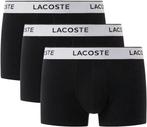 2dekans | Lacoste heren 3P boxers zwart - XL, Kleding | Heren, Ophalen of Verzenden