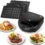 Aigostar Rubik 30JVU - Tosti ijzer - 3 in 1 Wafelijzer - Tos, Verzenden, Nieuw