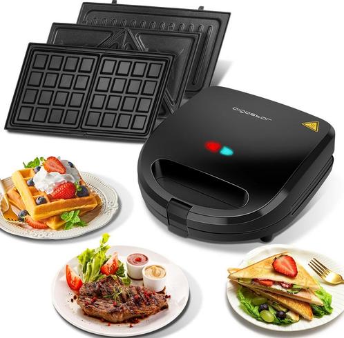 Aigostar Rubik 30JVU - Tosti ijzer - 3 in 1 Wafelijzer - Tos, Huis en Inrichting, Woonaccessoires | Overige, Verzenden