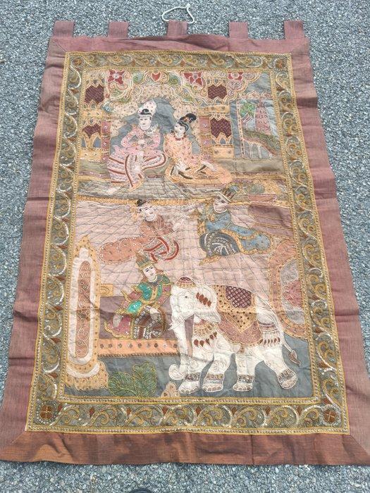 Borduurwerk - 150 cm - 98 cm, Antiquités & Art, Art | Art non-occidental