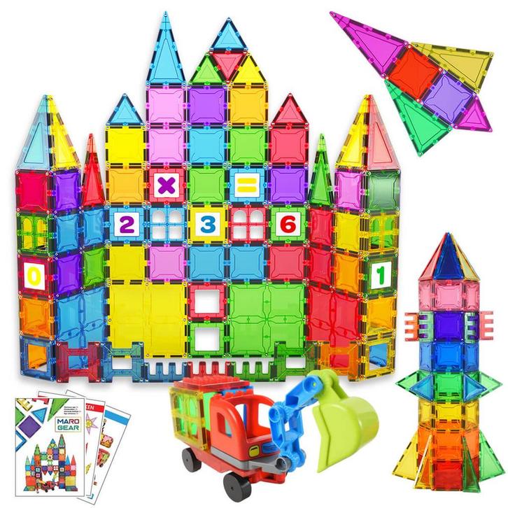 Mega set magnetisch speelgoed – 140 onderdelen, Kinderen en Baby's, Speelgoed | Bouwstenen, Nieuw, Overige merken, Ophalen of Verzenden