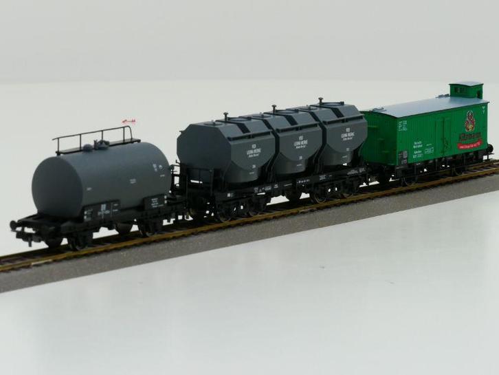Schaal H0 Piko 54453 57715 54898 DR Goederenwagons #1062, Hobby en Vrije tijd, Modeltreinen | H0, Wagon, Zo goed als nieuw, Piko