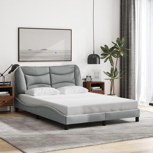 vidaXL Bedframe zonder matras 120x200 cm stof lichtgrijs, Huis en Inrichting, Slaapkamer | Bedden, Nieuw, Verzenden