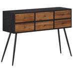 vidaXL Table console avec tiroirs 116x30x76 cm teck, Maison & Meubles, Verzenden, Neuf