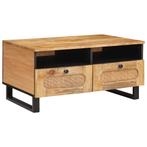 vidaXL Salontafel Artisan Eiken 80 x 54 x 40 cm Massief, Huis en Inrichting, Tafels | Salontafels, Verzenden, Nieuw