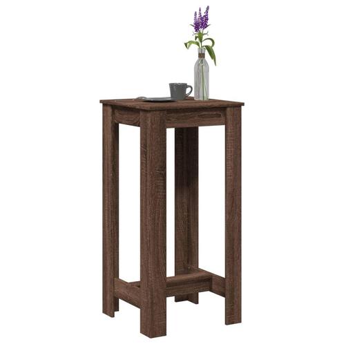 vidaXL Bartafel 51x50x103,5 cm bewerkt hout bruin, Huis en Inrichting, Tafels | Eettafels, Nieuw, Verzenden
