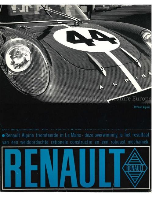 1964 ALPINE PORTFOLIO BROCHURE NEDERLANDS, Boeken, Auto's | Folders en Tijdschriften, Ophalen of Verzenden