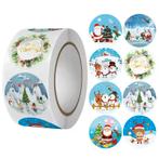 500 Kerst Stickers Op Rol - 2.5cm - Kerststickers -, Hobby & Loisirs créatifs, Autocollants & Images, Verzenden