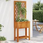 vidaXL Plantenbak met latwerk en schap 55x29,5x152 cm, Verzenden, Nieuw
