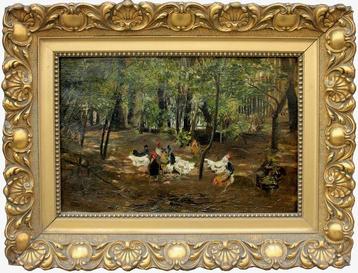Miklos Jobbagyi Geiger (1892 -1959) - Chicken in shady