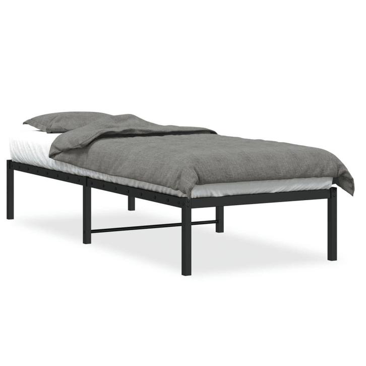 Tijdloos Bedframe Metaal 75x190 | OP = OP, 46% Voordeel!, Huis en Inrichting, Slaapkamer | Bedden, 80 cm, 190 cm of minder, Zwart