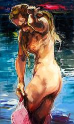 Jurij Frey - Badende, Antiek en Kunst, Kunst | Schilderijen | Modern