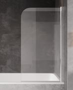 Badwand Torino 90 x 140 cm Chroom Badscherm Draaibaar, Nieuw, Verzenden
