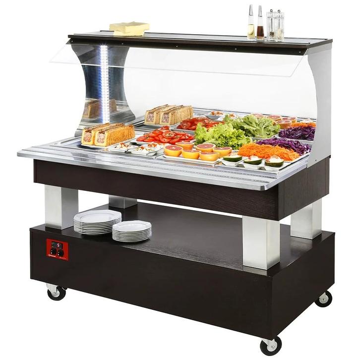 Gekoeld Buffet | GOURMET LINE | Hout/RVS | 4x 1/1 GN |, Zakelijke goederen, Horeca | Keukenapparatuur, Nieuw in verpakking, Verzenden