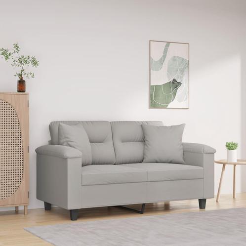 vidaXL Tweezitsbank met kussens 120 cm microvezelstof, Huis en Inrichting, Zetels | Zetels, Nieuw, Verzenden