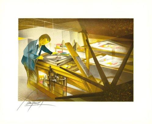 Raymond Poulet (1934) - Le lithographe, Antiek en Kunst, Antiek | Overige Antiek