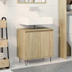 vidaXL Badkamerkast 58x33x60 cm bewerkt hout sonoma, Huis en Inrichting, Badkamer | Badkamermeubels, Verzenden, Nieuw