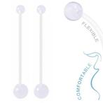 Fako Bijoux® - Zwangerschapspiercing - Bioplast Duo Classic, Handtassen en Accessoires, Piercings, Nieuw, Verzenden