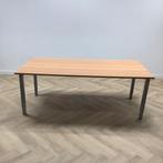 verstelbaar bureau / tafel, 200x100 cm, beuken - grijs, Huis en Inrichting, In hoogte verstelbaar, Gebruikt, Bureau