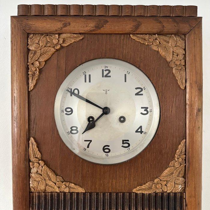 Wandklok - Art Deco - Eik - 1930-1940, Antiek en Kunst, Antiek | Klokken