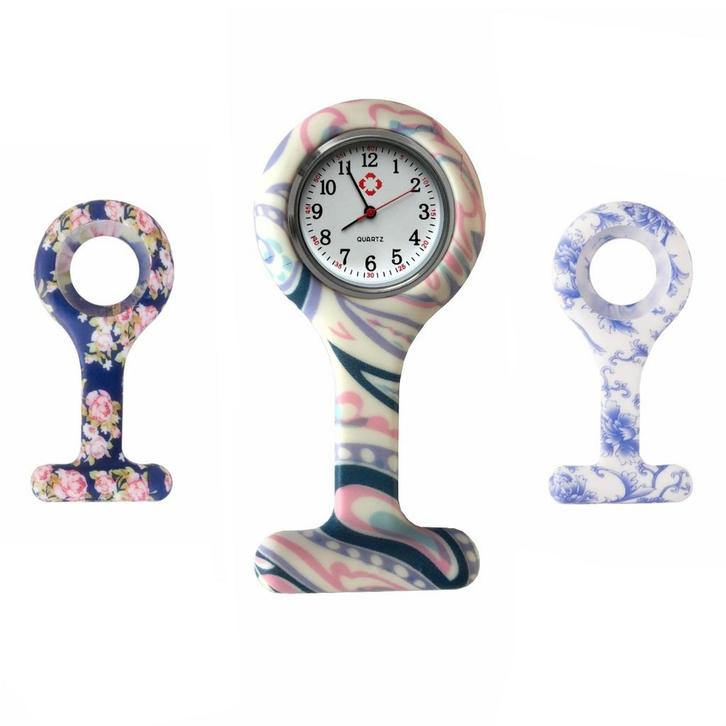 Fako® - Verpleegstershorloge - Siliconen RVS Set - 3 Hoesjes, Handtassen en Accessoires, Horloges | Dames, Verzenden