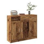 vidaXL Dressoir 91x28x75 cm bewerkt hout oud houtkleurig, Verzenden, Nieuw
