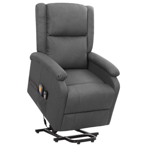 vidaXL Sta-op-massagestoel stof donkergrijs, Huis en Inrichting, Stoelen, Nieuw, Verzenden
