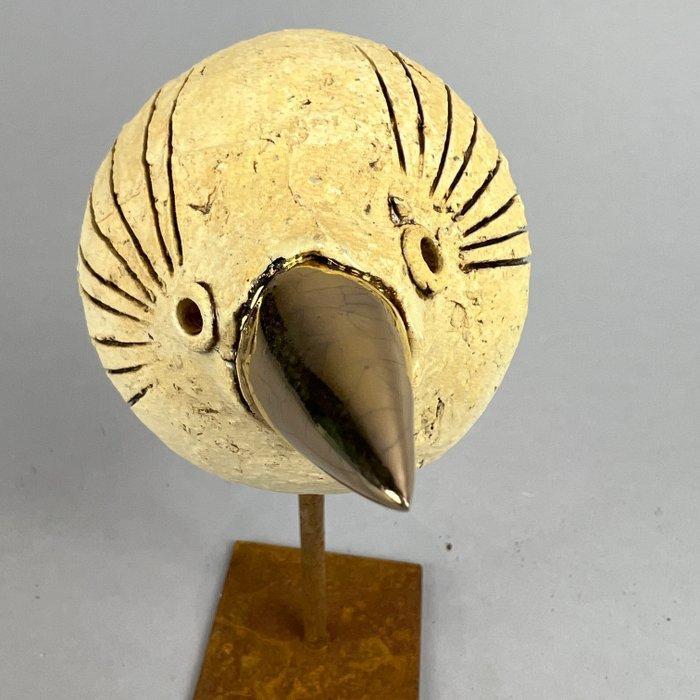 Ewa Budzowska - NO RESERVE- BIRD- (decorated 24 carat gold), Antiquités & Art, Art | Objets design