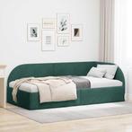 vidaXL Hoek Bed Frame met hoofdeinde Donkergroen 80 cm x 200, Huis en Inrichting, Slaapkamer | Bedden, Verzenden, Nieuw