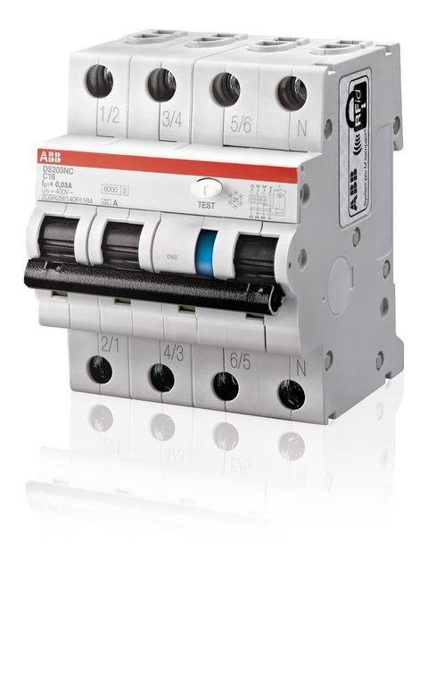 ABB DS203NC 3P+N Aardlekautomaat 25A 300mA 6kA Type A -, Doe-het-zelf en Bouw, Elektriciteit en Kabels, Verzenden