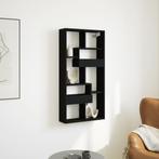 vidaXL Wandkast 50x15x100 cm bewerkt hout zwart, Huis en Inrichting, Verzenden, Nieuw