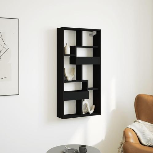 vidaXL Wandkast 50x15x100 cm bewerkt hout zwart, Huis en Inrichting, Kasten | Wandmeubels, Nieuw, Verzenden